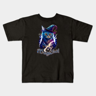 Space Wizard Cat Kids T-Shirt